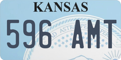 KS license plate 596AMT