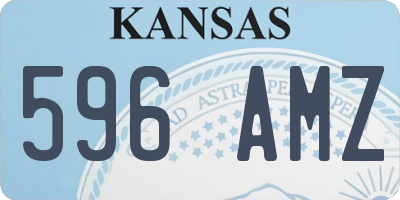 KS license plate 596AMZ
