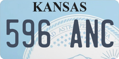 KS license plate 596ANC