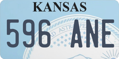 KS license plate 596ANE