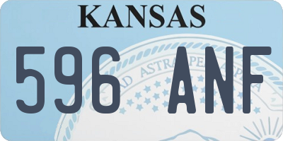 KS license plate 596ANF