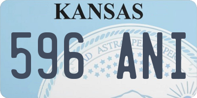 KS license plate 596ANI