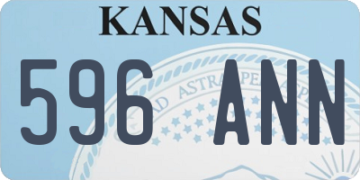 KS license plate 596ANN