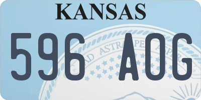 KS license plate 596AOG
