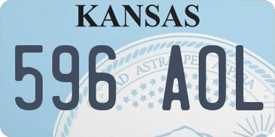 KS license plate 596AOL