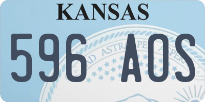 KS license plate 596AOS