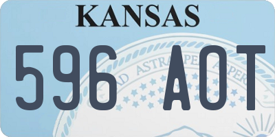 KS license plate 596AOT