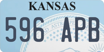 KS license plate 596APB