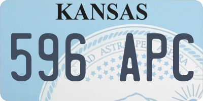 KS license plate 596APC
