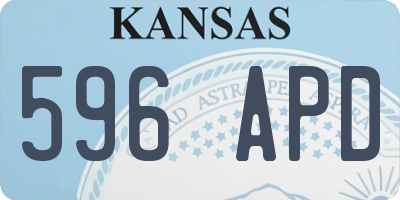 KS license plate 596APD