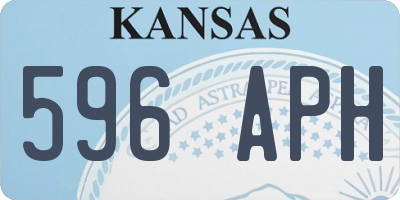 KS license plate 596APH