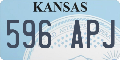 KS license plate 596APJ