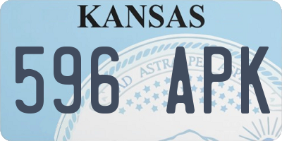 KS license plate 596APK