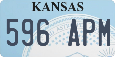 KS license plate 596APM