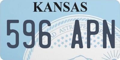 KS license plate 596APN