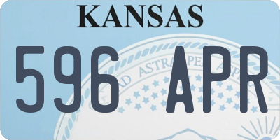 KS license plate 596APR
