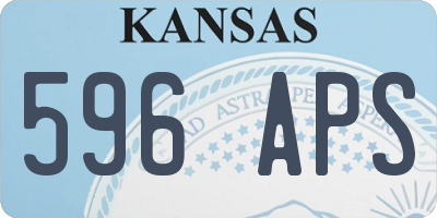 KS license plate 596APS