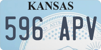 KS license plate 596APV