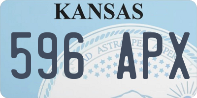 KS license plate 596APX