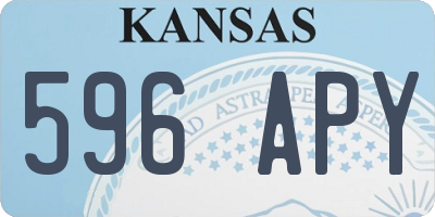 KS license plate 596APY