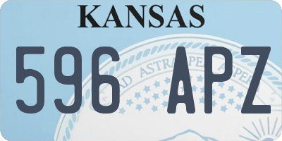 KS license plate 596APZ