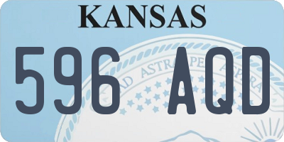 KS license plate 596AQD
