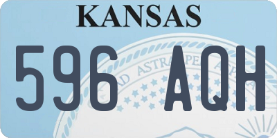 KS license plate 596AQH
