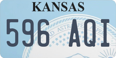 KS license plate 596AQI