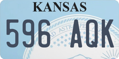 KS license plate 596AQK