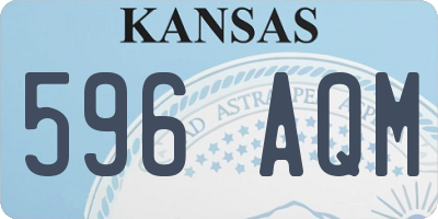KS license plate 596AQM