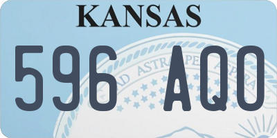 KS license plate 596AQO