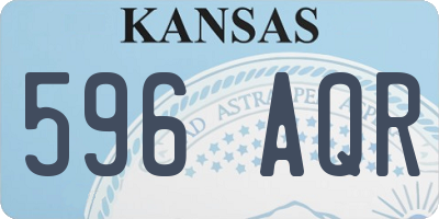 KS license plate 596AQR