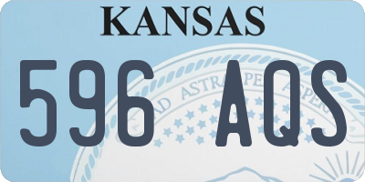 KS license plate 596AQS