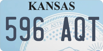 KS license plate 596AQT