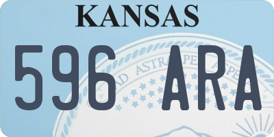 KS license plate 596ARA