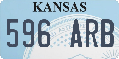 KS license plate 596ARB
