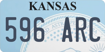 KS license plate 596ARC