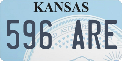 KS license plate 596ARE
