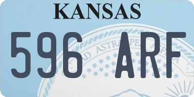 KS license plate 596ARF