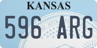 KS license plate 596ARG
