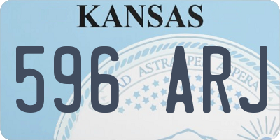 KS license plate 596ARJ
