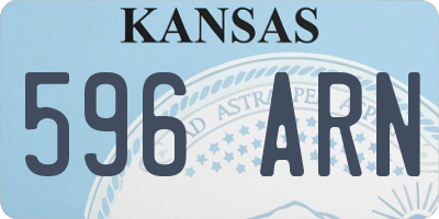 KS license plate 596ARN