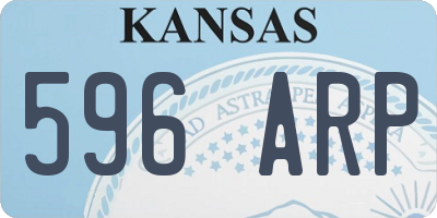 KS license plate 596ARP