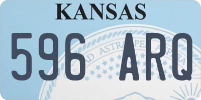 KS license plate 596ARQ