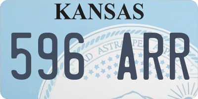 KS license plate 596ARR