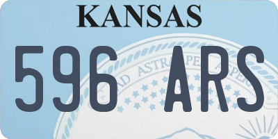 KS license plate 596ARS