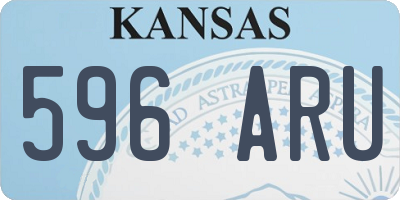 KS license plate 596ARU