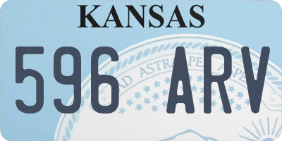 KS license plate 596ARV
