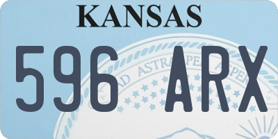KS license plate 596ARX