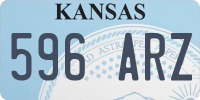 KS license plate 596ARZ